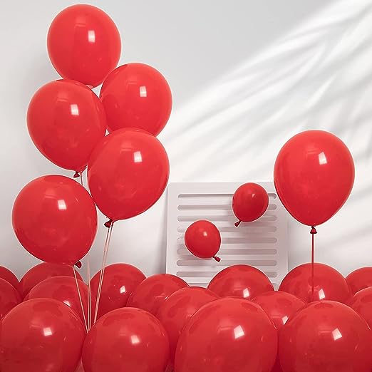Red Balloons Pack Red Theme Kids Birthday Party Decoration Party Balloon - Packet of 50 Balloons