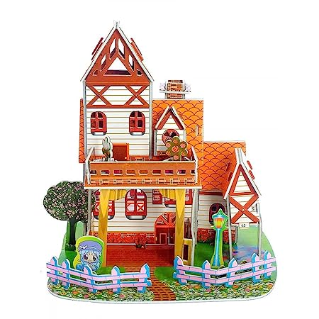 3D Puzzle Game for Kids/Cardboard House Building Game/Jigsaw Puzzle Education Toy